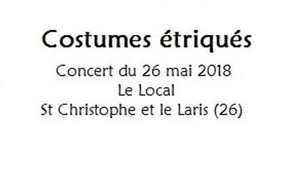 Costumes étriqués - Le Local - 26/05/18